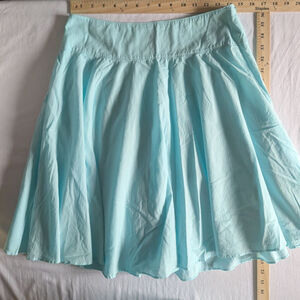 VTG Y2K Banana‎ Republic Pastel Mint A line skirt Sz 4 100% Cotton Lined Preppy